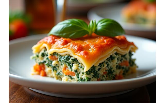 Lasagne vegetariane con besciamella leggera