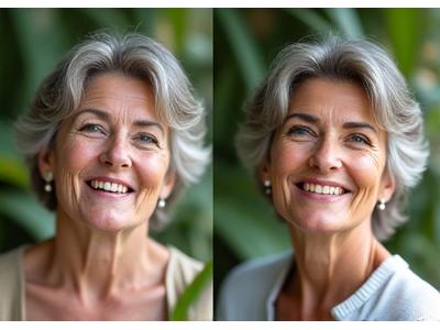 Fotografie prima e dopo di Giulia, che ha adottato uno stile di vita sano